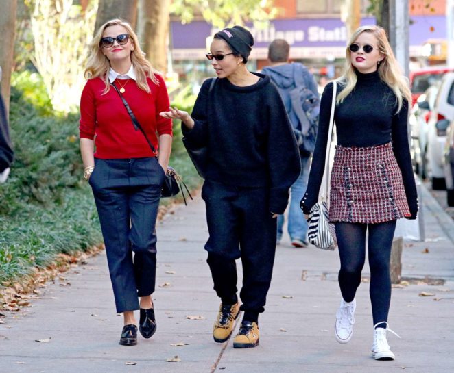 Reese Witherspoon, Ava Phillippe and Zoe Kravitz - Out in NYC